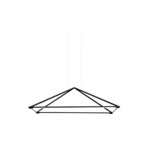 Image of Grok Tubs - LED Decorative Ceiling Pendant Matt Black 90cm 3900lm 3000K