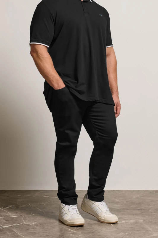Image of BadRhino BadRhino Men Tapered Stretch Jeans in Black Size: 42R Black 42R Male 5063589038708