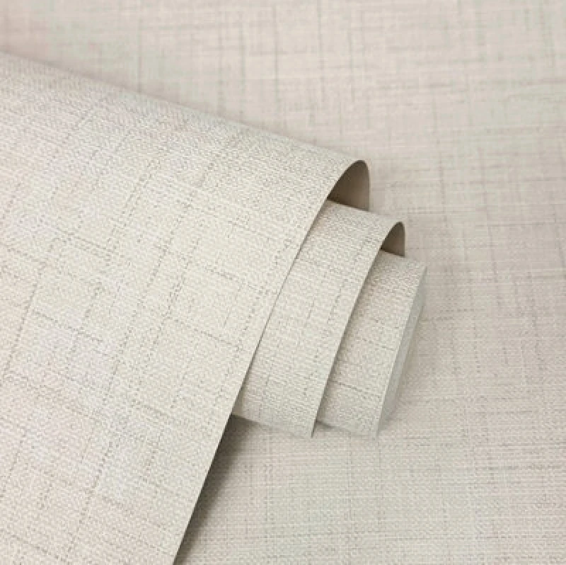 Image of Larson Texture Wallpaper Fine DA cor Vinyl Material Effect Light Grey