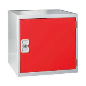 Image of One Compartment Cube Locker D450mm Red Door MC00101
