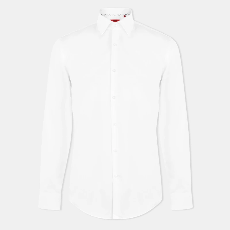 Image of Hugo Koey Poplin Shirt White 199 male 14.5in(37)
