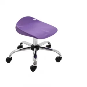 Image of TC Office Titan Swivel Junior Stool with Castors 405-475mm, Purple