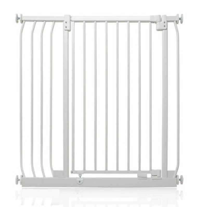 Image of Safetots Extra Tall Elite Safety Gate, 89Cm - 98Cm, Matt White, Extra Tall 96.8Cm In Height, Pressure Fit Stair Gate