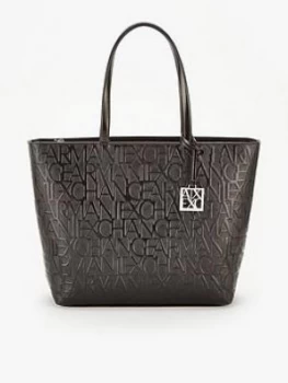 Image of Armani Exchange Monogram Tote Bag