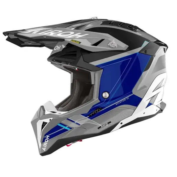 Image of Airoh Aviator 3 Saber Blue Offroad Helmet Size M