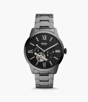 Image of Fossil Men Townsman Automatic Smoke Stainless-Steel Watch