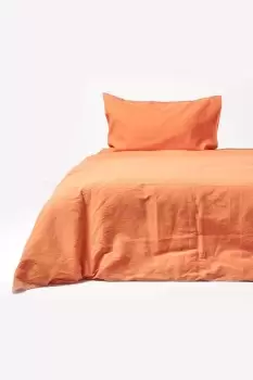 Image of Luxury Soft Plain European Linen Duvet Cover Set