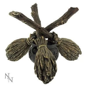 Image of Broomstick Crystal Ball Holder