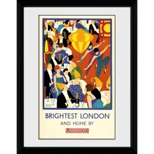 Image of Transport For London Brightest London 2 12" x 16" Framed Collector Print