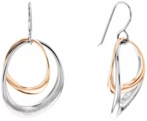 Image of Calvin Klein 35000003 Two Tone Interlocking Circle Drop Jewellery