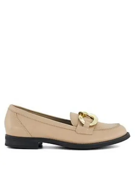 Image of Dune London Goddess Loafers - Camel Brown VP1RX Female 5
