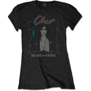 Image of Cher - Heart of Stone Womens Medium T-Shirt - Black