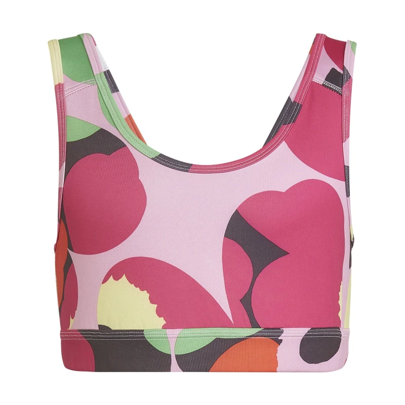 Image of adidas X Marimekko Believe This Aeroready Training Low Impact Sports Bra Juniors - Pink Pink S