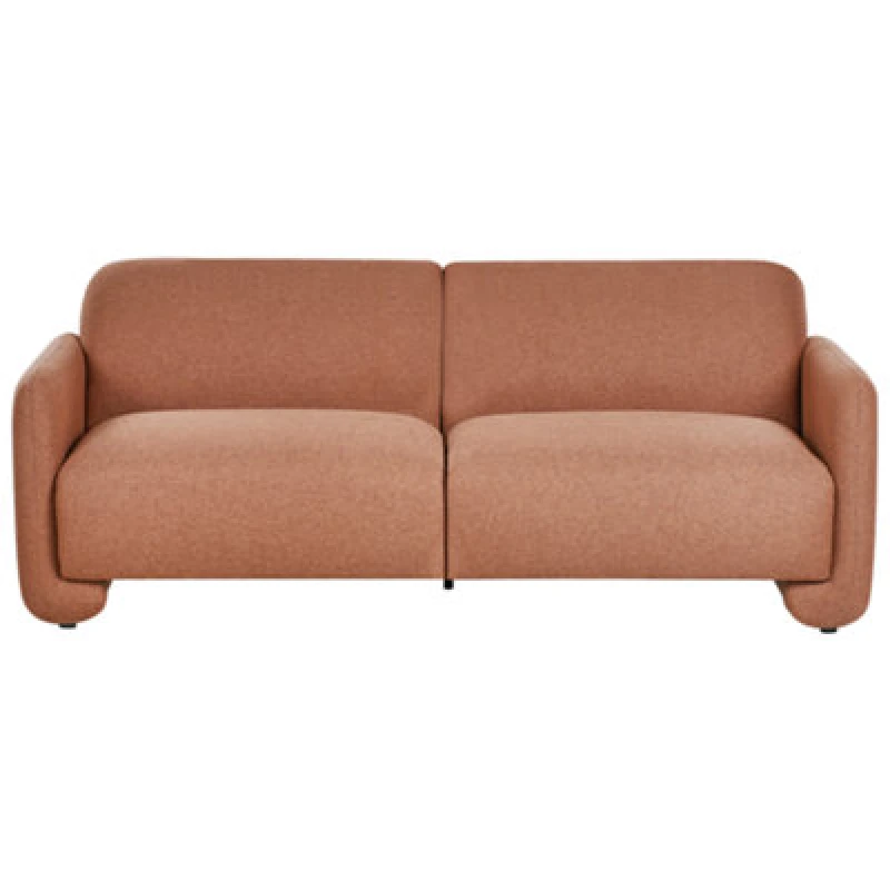 Image of Beliani Sofa 3 Seater Saland Fabric Golden Brown