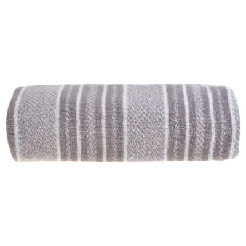 Image of Allure Bath Fashions Striped Bath Sheet Towel - Grey