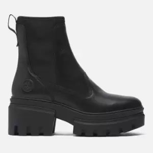 Image of Timberland Womens Everleigh Chelsea Boots - Black Full Grain - UK 8