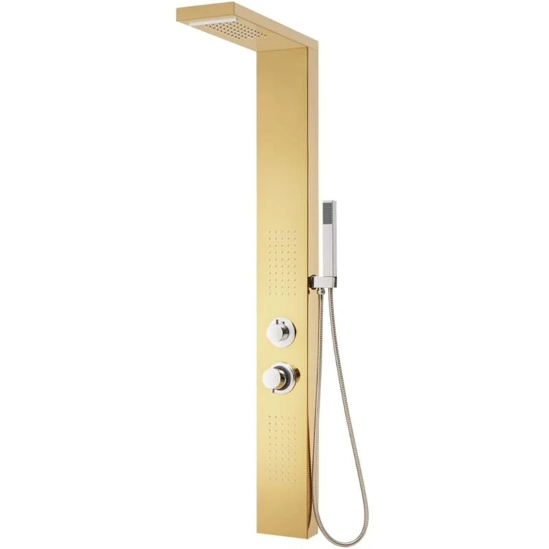 Image of VIDAXL Shower Panel System Stainless Steel 201 Gold Vidaxl 8720286060155