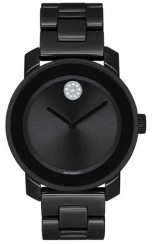 Image of Movado Bold Black PVD Plated Bracelet Black Dial Watch