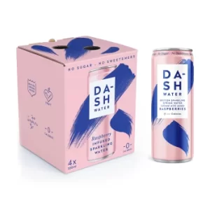 Image of Dash Sparkling Water Raspberry 4 x 330ml