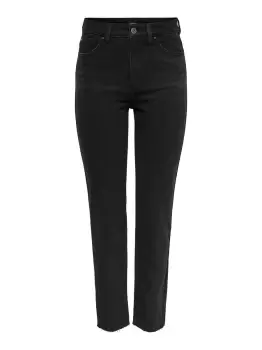 Image of ONLY Onlemily Hw Straight Fit Jeans Women Black