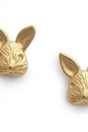 Image of 3D Bunny Silver Stud Earrings OBJAME109