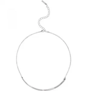 Image of Ladies Karen Millen Silver Plated Crystal Shard Choker