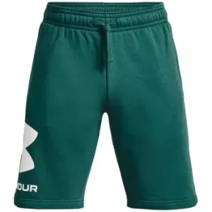 Image of Under Armour Rival Big Logo Fleece Shorts Mens - Green