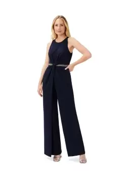 Image of Crystal Waist Crepe Jumpsuit