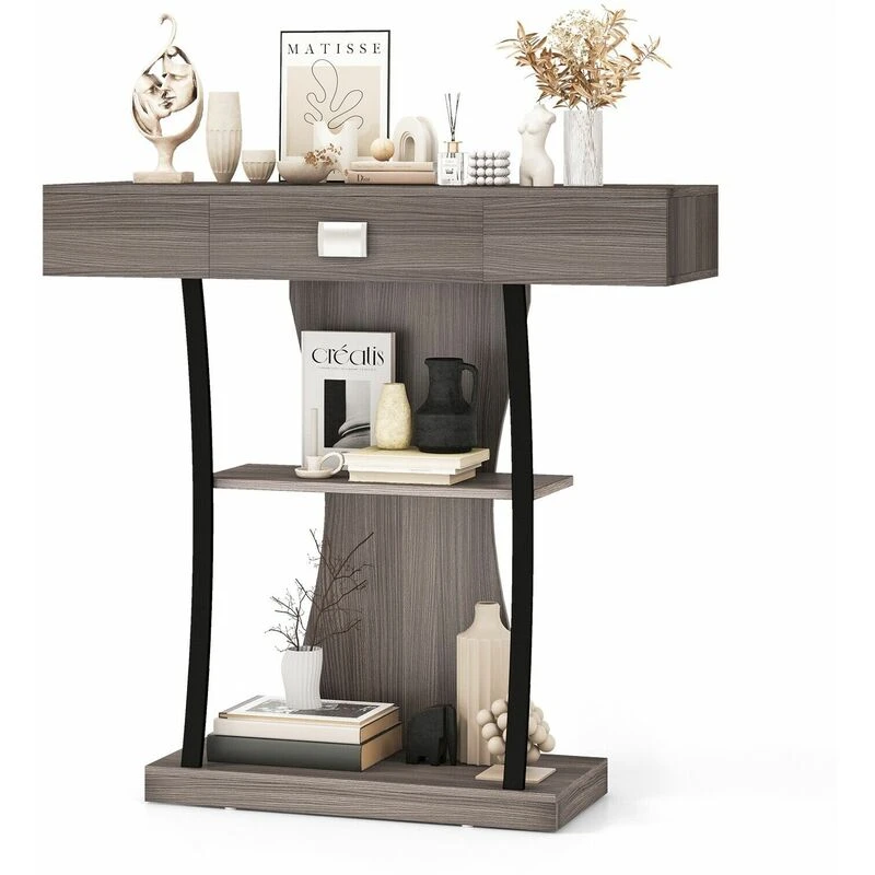 Image of COSTWAY Modern Rocking Chair Upholstered Fabric Leisure Armchair with Rubber Wood Base Beige