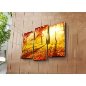 Image of 3PATK-11 Multicolor Decorative Canvas Painting (3 Pieces)