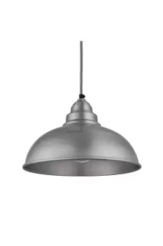 Image of Old Factory Pendant, 12 Inch, Light Pewter, Light Pewter Holder