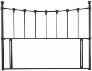 Image of Serene Marseilles 5ft Kingsize Black Gloss Metal Headboard