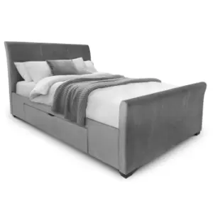 Image of Julian Bowen Capri 180cm Bed in Dark Grey Velvet