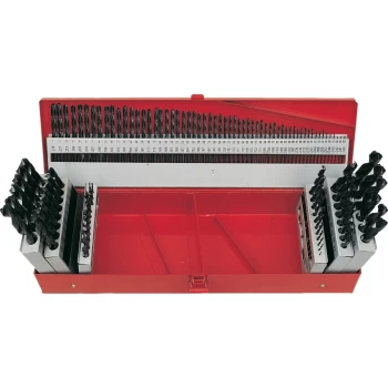 Image of HSS Ground Flute Jobber Drill Set Metric-inch-gauge - 114 Pieces