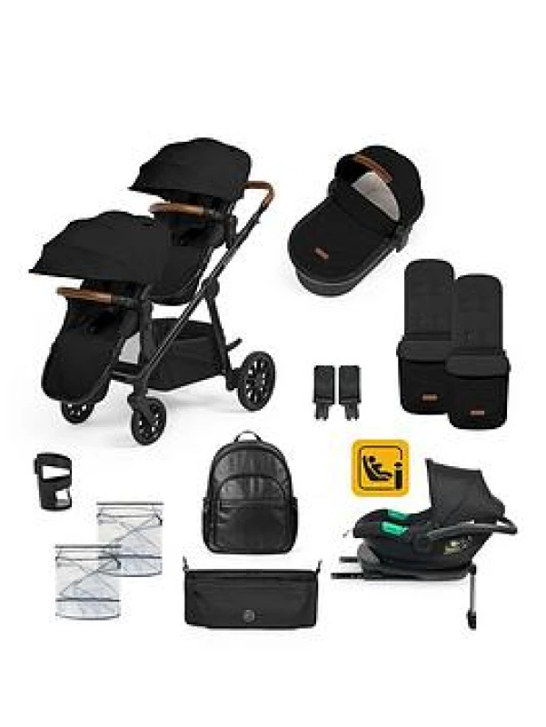 Image of Ickle Bubba Virgo Aio I-size & Isofix Base Travel System - Black/Black/Tan, Black 12-001-300-003