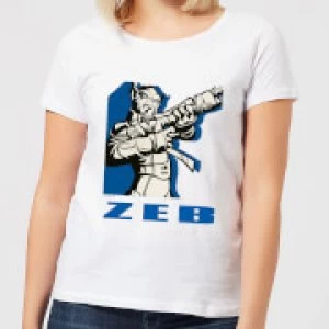 Image of Star Wars Rebels Zeb Womens T-Shirt - White - M