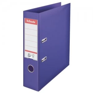 Image of Esselte No1 Power Lever Arch Polyprop A4 75mm Violet PK10