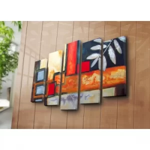 Image of 5PATK-133 Multicolor Decorative Canvas Painting (5 Pieces)