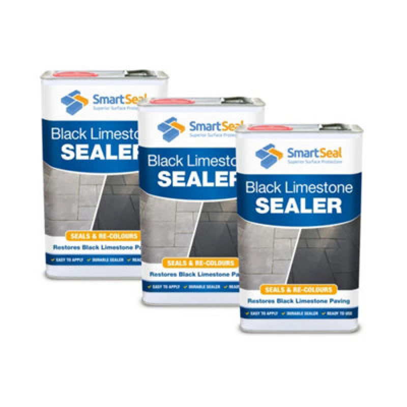 Image of Smartseal Limestone Sealer Black, Limestone & Slate Sealer, 3 X 5L, Black 5.061E+12