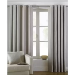 Image of Riva Home Atlantic Eyelet Ringtop Curtains (168 x 229cm) (Natural) - Natural