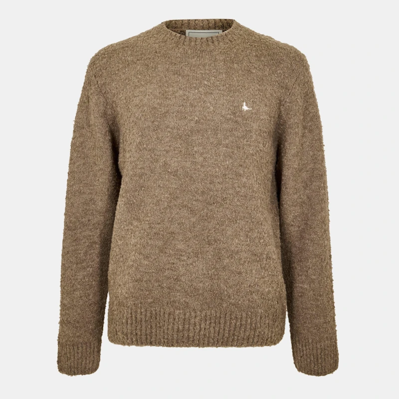Image of Jack Wills Boucle Jumper Long sleeve Men Sweater Fawn Marl male S