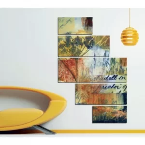 Image of ST041 Multicolor Decorative MDF Painting (5 Pieces)