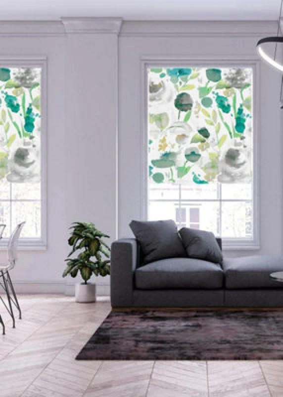 Image of Lister Cartwright Spring Floral Patterned Blackout Roller Blinds Windows Blind (60 X 160 Cm) Child Safety Included