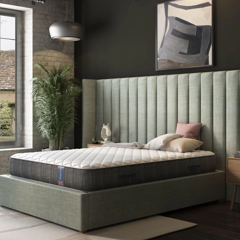 Image of Aspire Aspire Pocket+ and Wool Mattress in a Box in White Size: Single White Single Unisex 5057632300065