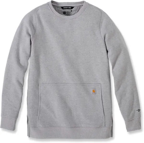 Image of Carhartt Force Relaxed Fit Lightweight Ladies Sweatshirt, grey, Size M for Women