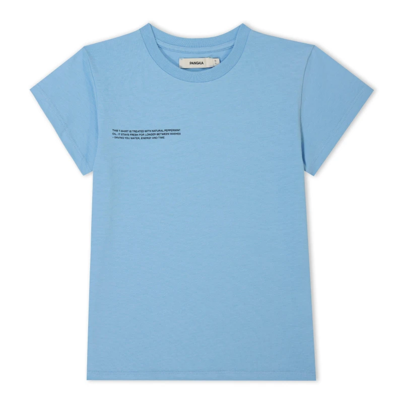 Image of Pangaia 365 Cotton T-Shirt Juniors Celestial Blue unisex 7-8 Yrs