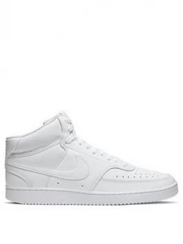Image of Nike Court Vision Mid, White/White, Size 7, Men