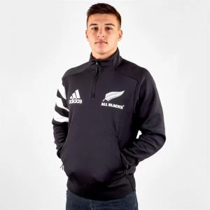 Image of adidas New Zealand All Blacks Half Zip Pullover Mens - Black/White