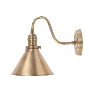 Image of 1 Light Indoor Wall Light Aged Brass, E27