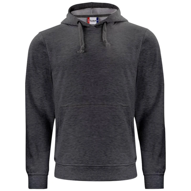 Image of Clique Mens Basic Hoodie in Dark Grey Size: XS Dark Grey Male XS